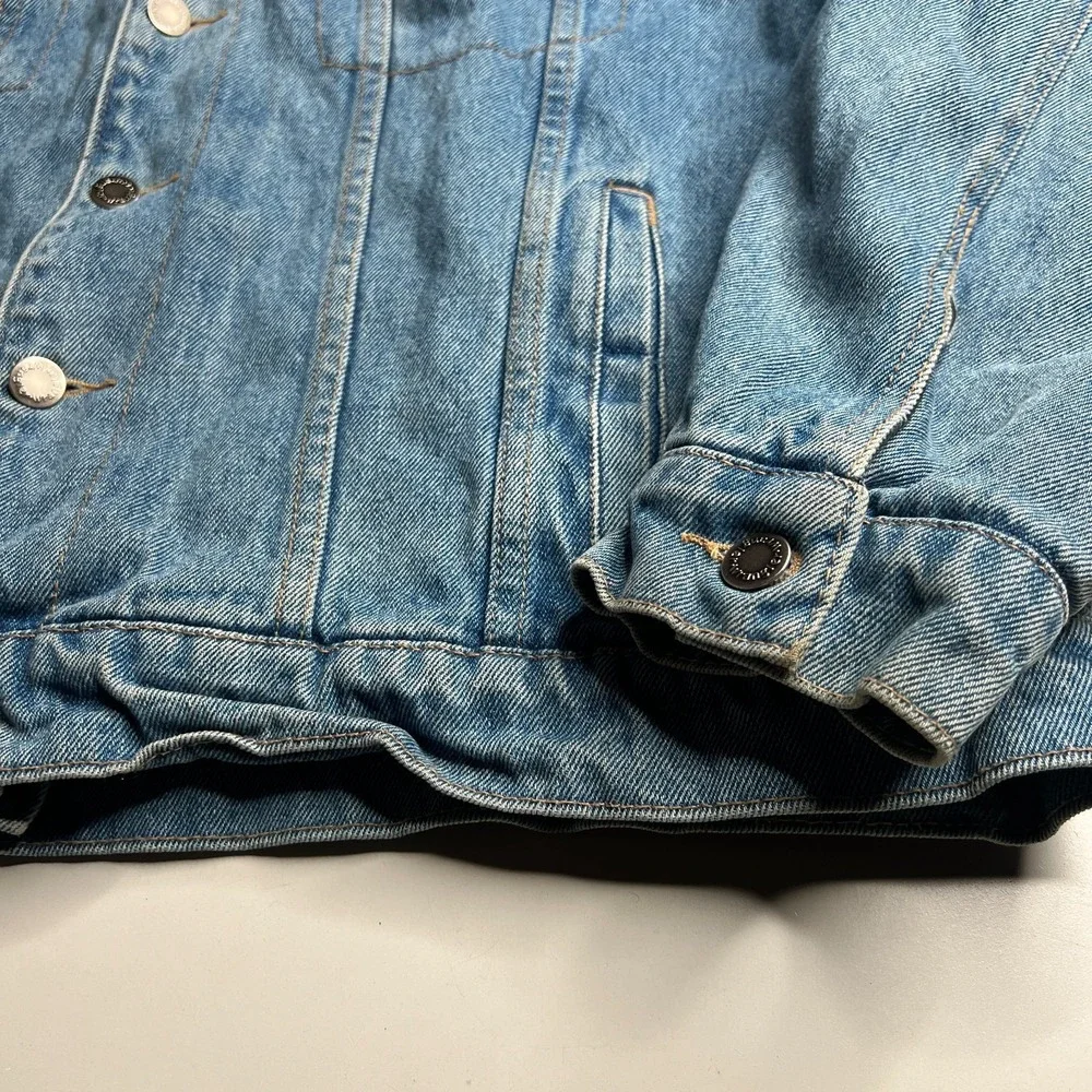 Vintage Wrangler Hero Denim Jacket XL Mens Trucker Blanket Lined Blue USA Style